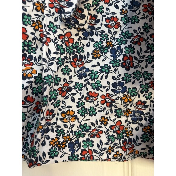 J.Crew Womens Shorts 4 White Flower Vacation Tie Waist Preppy Boho Pleated Retro - Picture 3 of 10